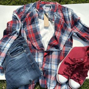 Noisy May Plaid Cardigan